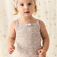 Organic Cotton Singlet - Chloe Lilac Childrens Singlet from Jamie Kay NZ