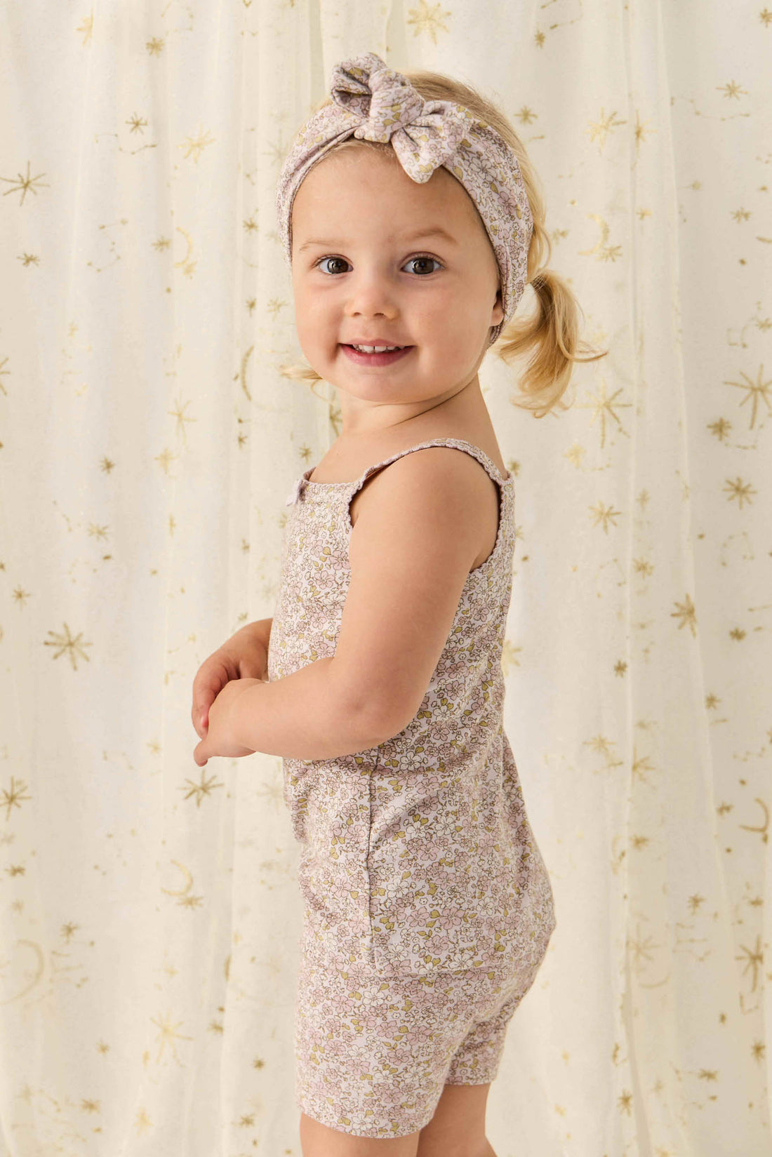 Organic Cotton Singlet - Chloe Lilac Childrens Singlet from Jamie Kay NZ