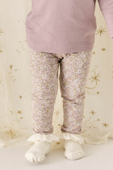 Organic Cotton Everyday Legging - Chloe Lilac Childrens Legging from Jamie Kay NZ