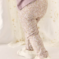 Organic Cotton Everyday Legging - Chloe Lilac Childrens Legging from Jamie Kay NZ