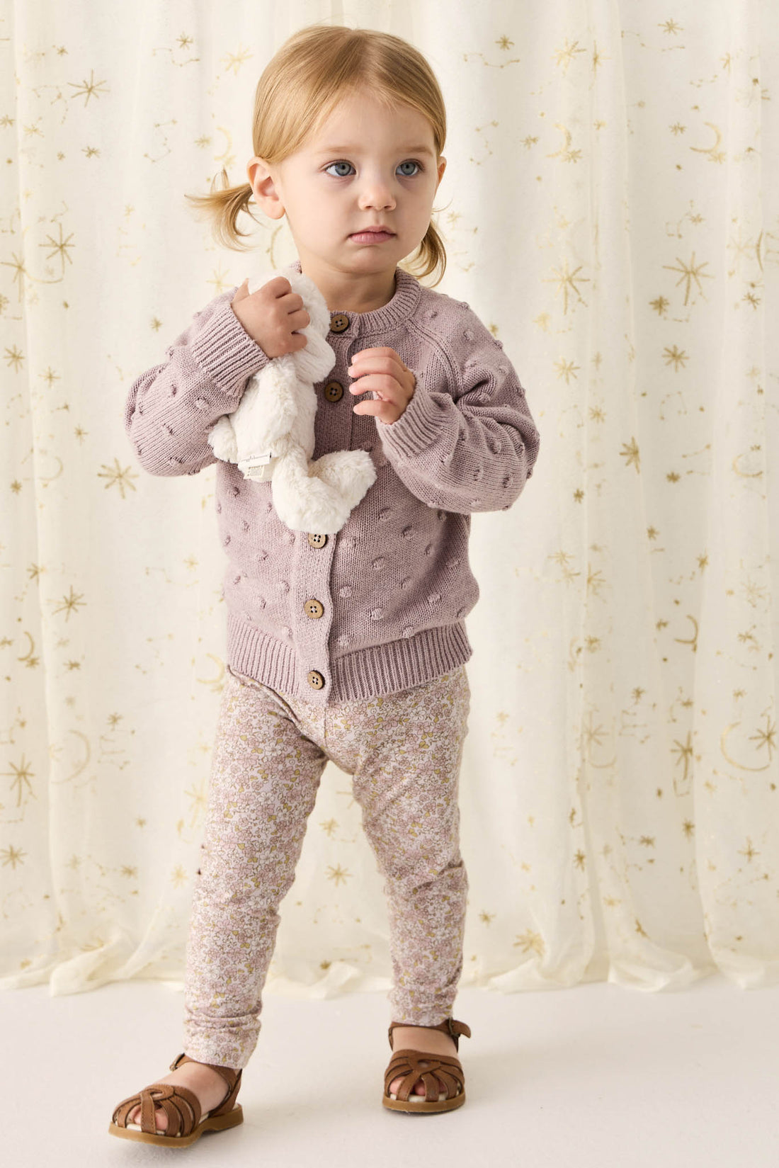 Organic Cotton Everyday Legging - Chloe Lilac Childrens Legging from Jamie Kay NZ