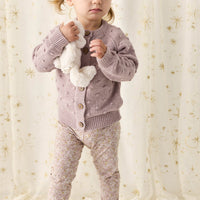 Organic Cotton Everyday Legging - Chloe Lilac Childrens Legging from Jamie Kay NZ