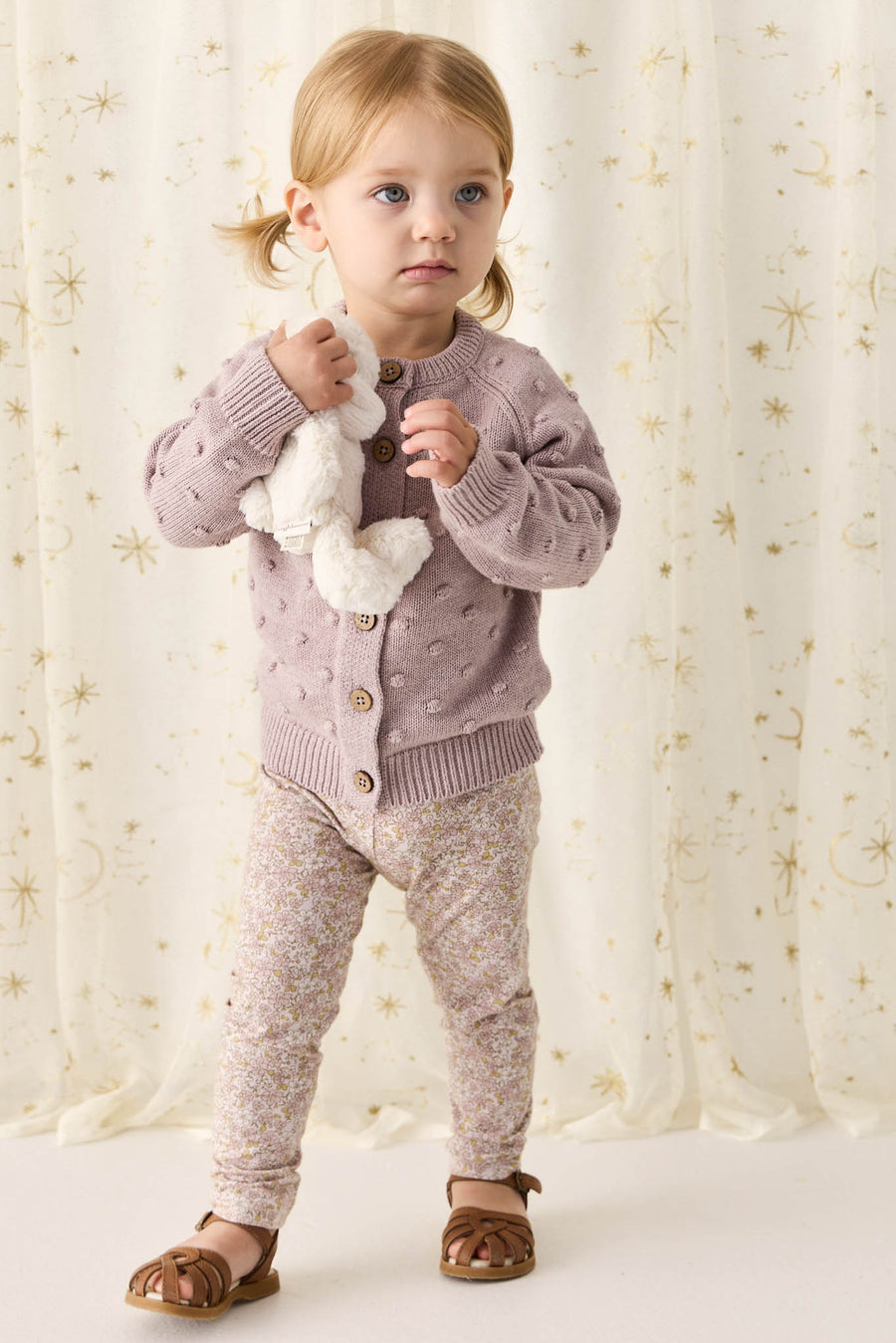 Organic Cotton Everyday Legging - Chloe Lilac Childrens Legging from Jamie Kay NZ