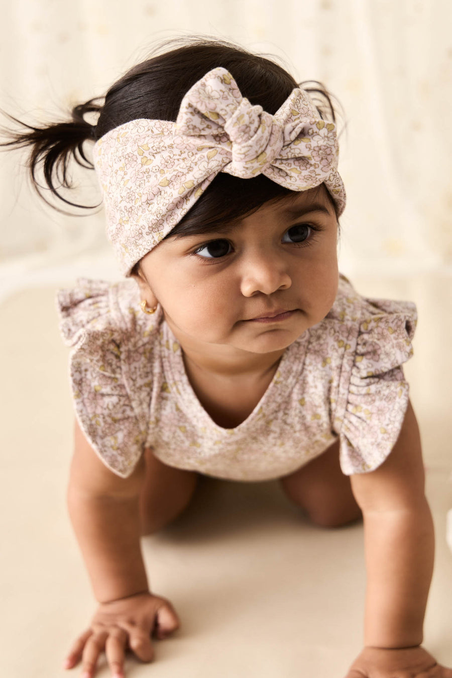 Organic Cotton Headband - Chloe Lilac Childrens Headband from Jamie Kay NZ