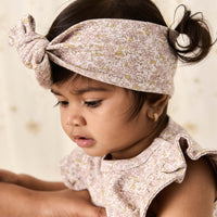 Organic Cotton Headband - Chloe Lilac Childrens Headband from Jamie Kay NZ