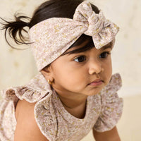 Organic Cotton Headband - Chloe Lilac Childrens Headband from Jamie Kay NZ