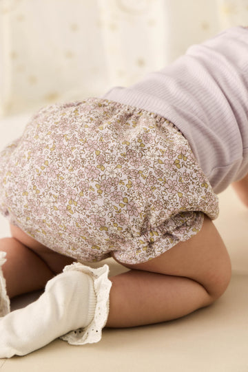 Organic Cotton Frill Bloomer - Chloe Lilac Childrens Bloomer from Jamie Kay NZ