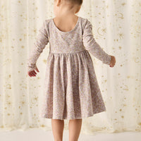 Organic Cotton Tallulah Dress - Chloe Lilac Childrens Dress from Jamie Kay NZ