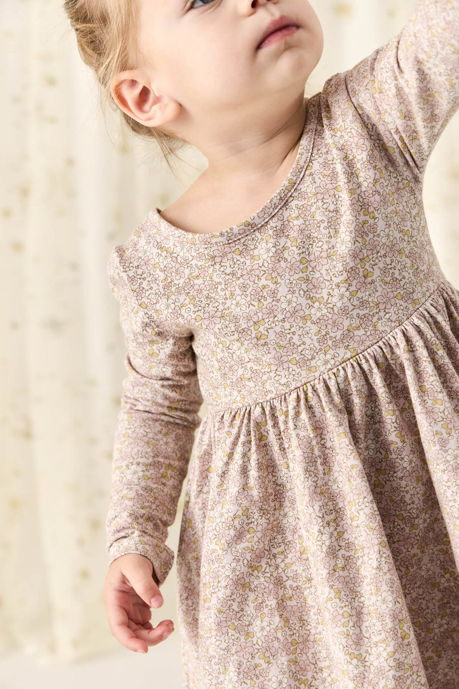 Organic Cotton Tallulah Dress - Chloe Lilac Childrens Dress from Jamie Kay NZ