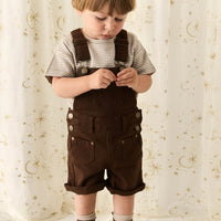 Chase Short Overall - Dark Coffee Childrens Overall from Jamie Kay NZ