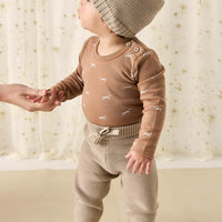 Organic Cotton Fernley Bodysuit - Cosy Basil Spiced Childrens Bodysuit from Jamie Kay NZ