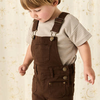 Chase Short Overall - Dark Coffee Childrens Overall from Jamie Kay NZ