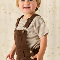 Chase Short Overall - Dark Coffee Childrens Overall from Jamie Kay NZ