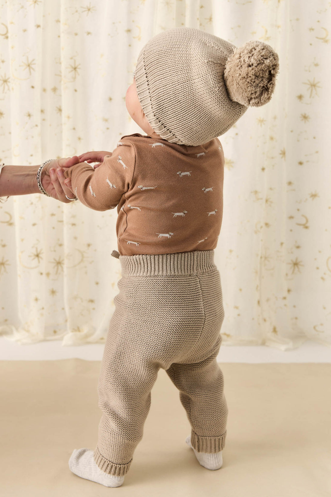 Organic Cotton Fernley Bodysuit - Cosy Basil Spiced Childrens Bodysuit from Jamie Kay NZ