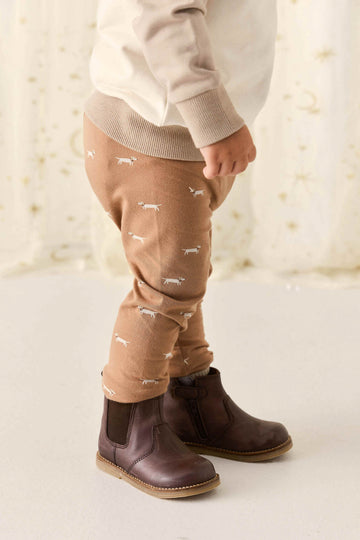 Organic Cotton Everyday Legging - Cosy Basil Spiced Childrens Legging from Jamie Kay NZ