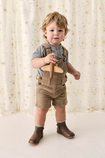 Casey Short Cord Overall - Vintage Taupe