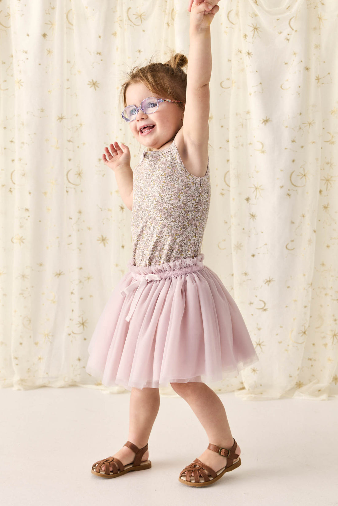 Organic Cotton Singlet - Chloe Lilac Childrens Singlet from Jamie Kay NZ