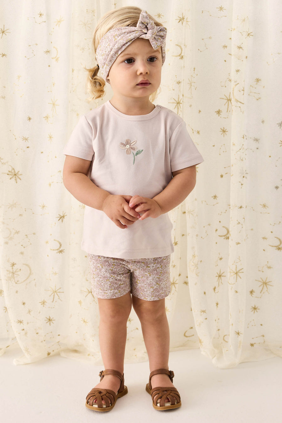 Organic Cotton Everyday Bike Short - Chloe Lilac Childrens Short from Jamie Kay NZ