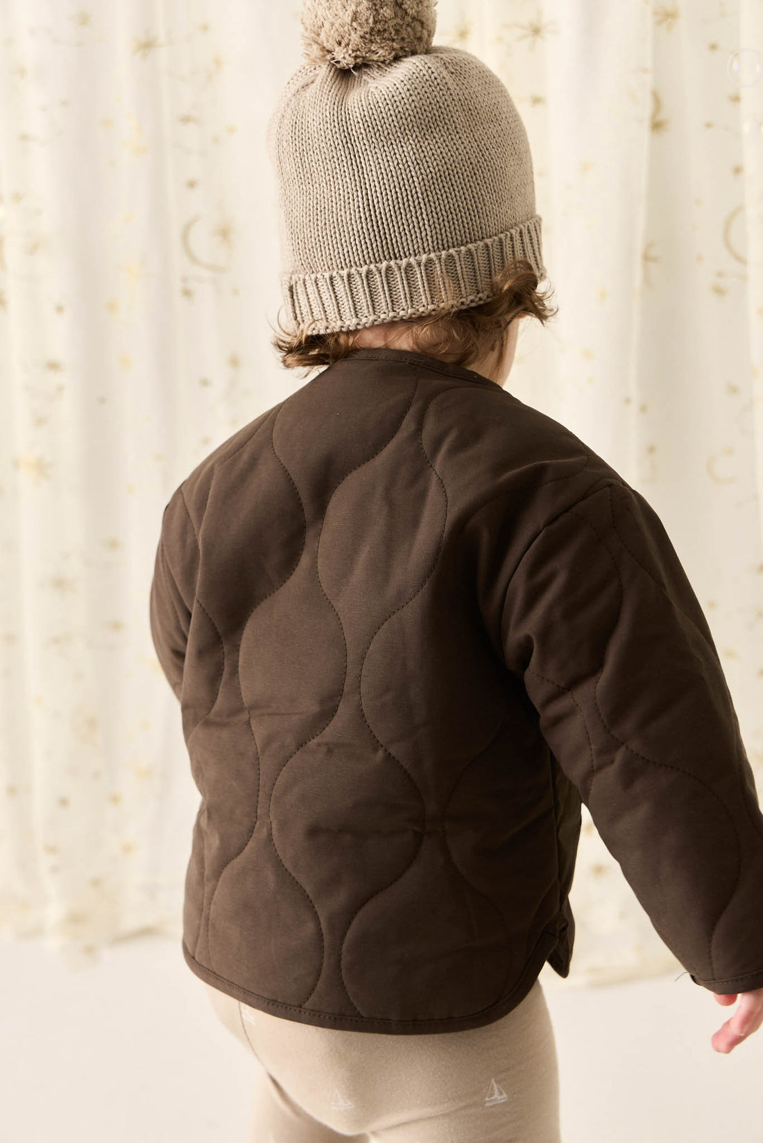 Arie Puffer Jacket - Dark Coffee Childrens Jacket from Jamie Kay NZ