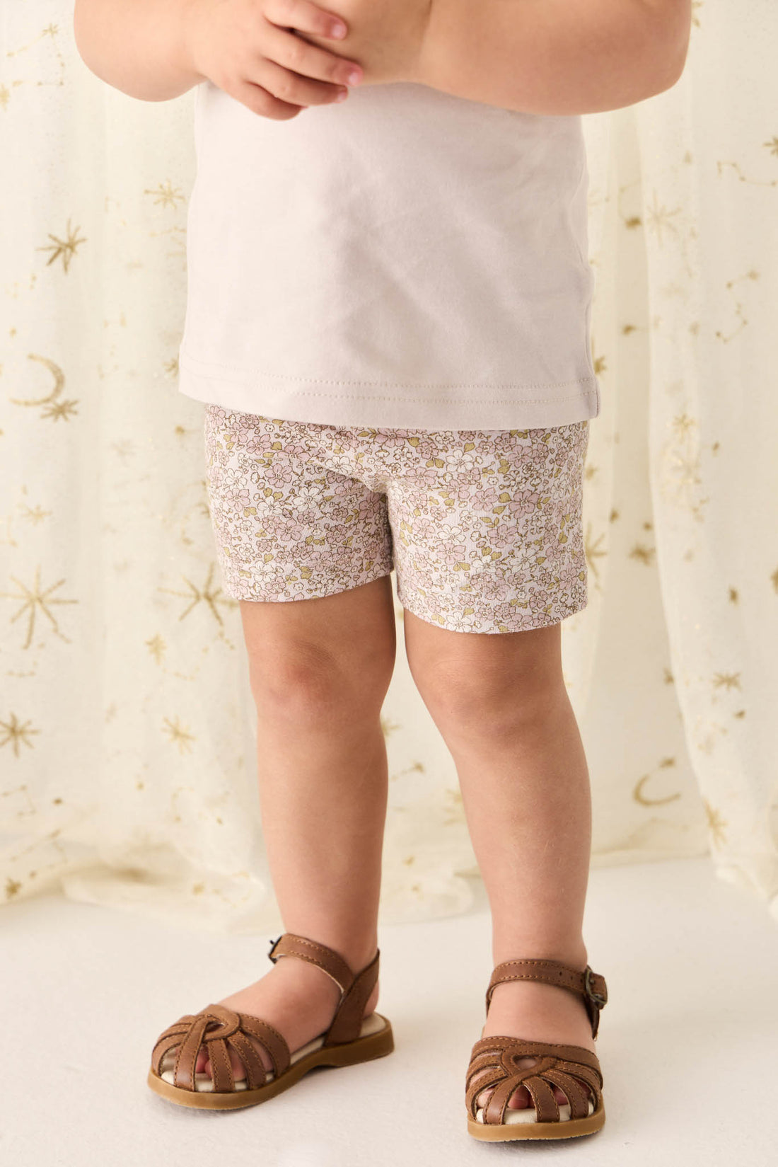 Organic Cotton Everyday Bike Short - Chloe Lilac Childrens Short from Jamie Kay NZ