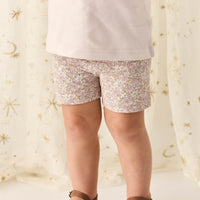 Organic Cotton Everyday Bike Short - Chloe Lilac Childrens Short from Jamie Kay NZ