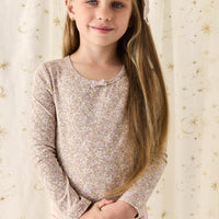 Organic Cotton Long Sleeve Top - Chloe Lilac Childrens Top from Jamie Kay NZ