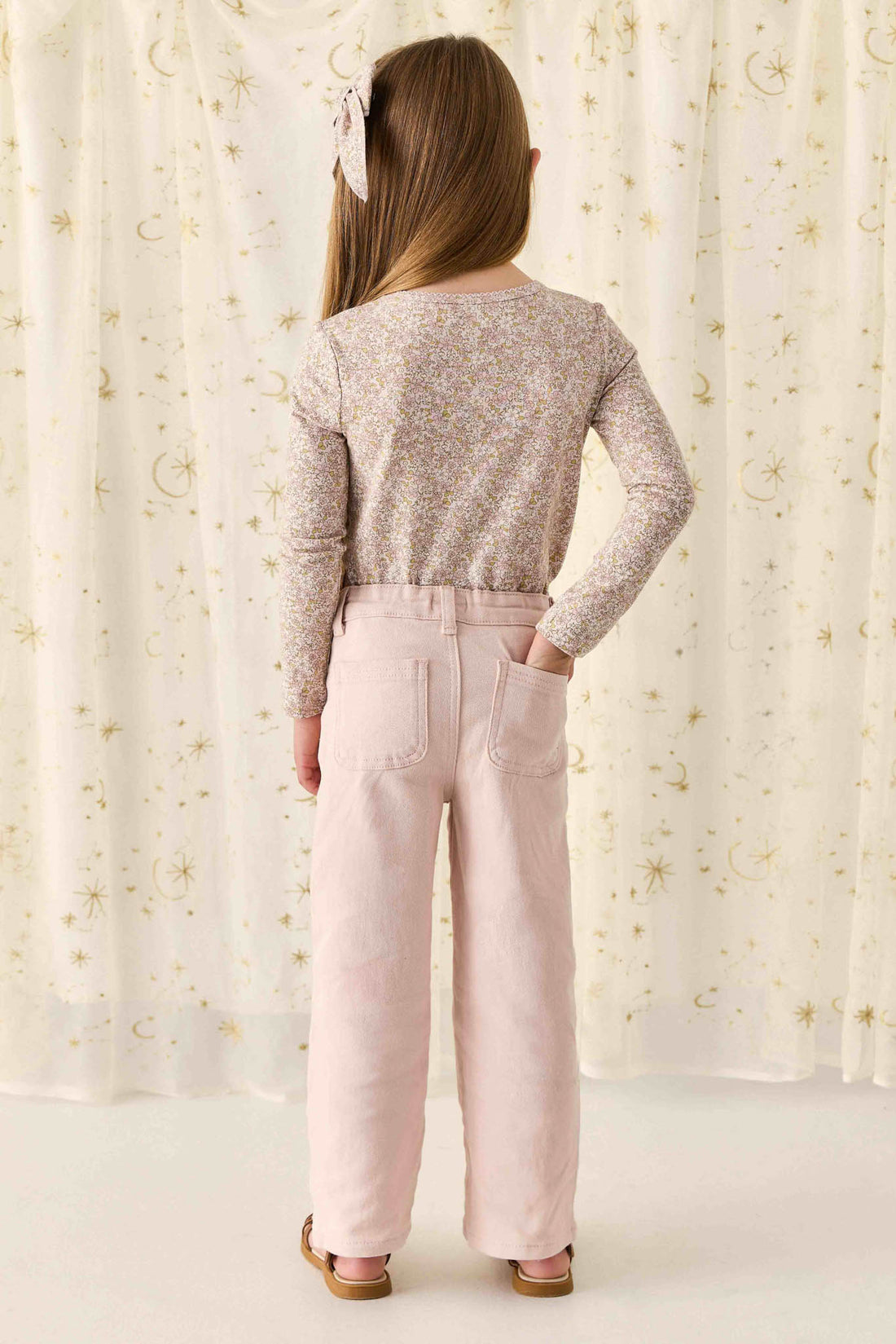 Organic Cotton Long Sleeve Top - Chloe Lilac Childrens Top from Jamie Kay NZ