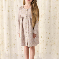 Organic Cotton Poppy Dress - Chloe Lilac Childrens Dress from Jamie Kay NZ