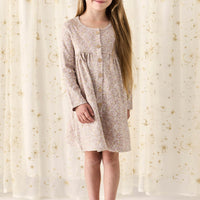 Organic Cotton Poppy Dress - Chloe Lilac Childrens Dress from Jamie Kay NZ