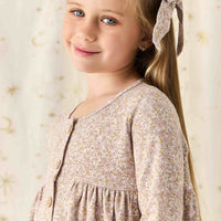 Organic Cotton Bow - Chloe Lilac Childrens Bow from Jamie Kay NZ