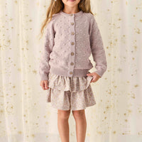 Simple Dotty Cardigan - Violet Marle Childrens Cardigan from Jamie Kay NZ