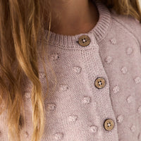 Simple Dotty Cardigan - Violet Marle Childrens Cardigan from Jamie Kay NZ