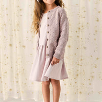 Simple Dotty Cardigan - Violet Marle Childrens Cardigan from Jamie Kay NZ