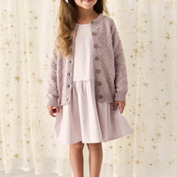 Simple Dotty Cardigan - Violet Marle Childrens Cardigan from Jamie Kay NZ