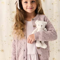 Simple Dotty Cardigan - Violet Marle Childrens Cardigan from Jamie Kay NZ