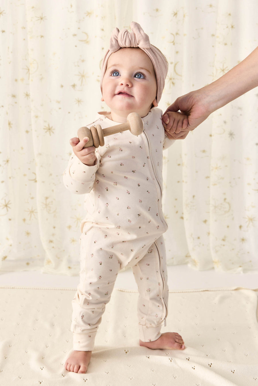 Organic Cotton Frankie Onepiece - Ditsy Berry Rose Childrens Onepiece from Jamie Kay NZ