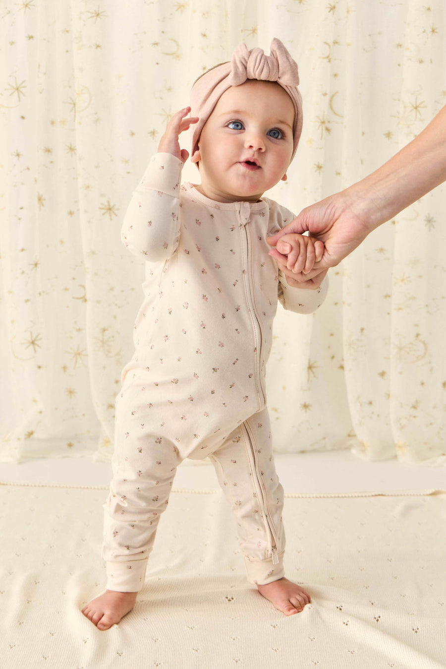 Organic Cotton Frankie Onepiece - Ditsy Berry Rose Childrens Onepiece from Jamie Kay NZ