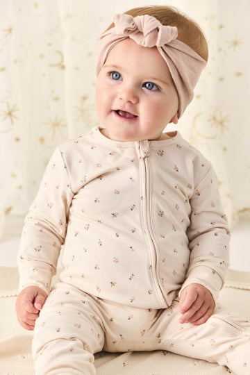 Organic Cotton Frankie Onepiece - Ditsy Berry Rose