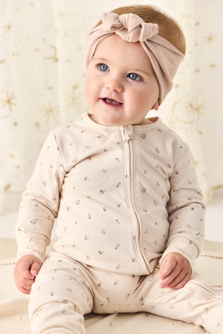 Organic Cotton Frankie Onepiece - Ditsy Berry Rose Childrens Onepiece from Jamie Kay NZ