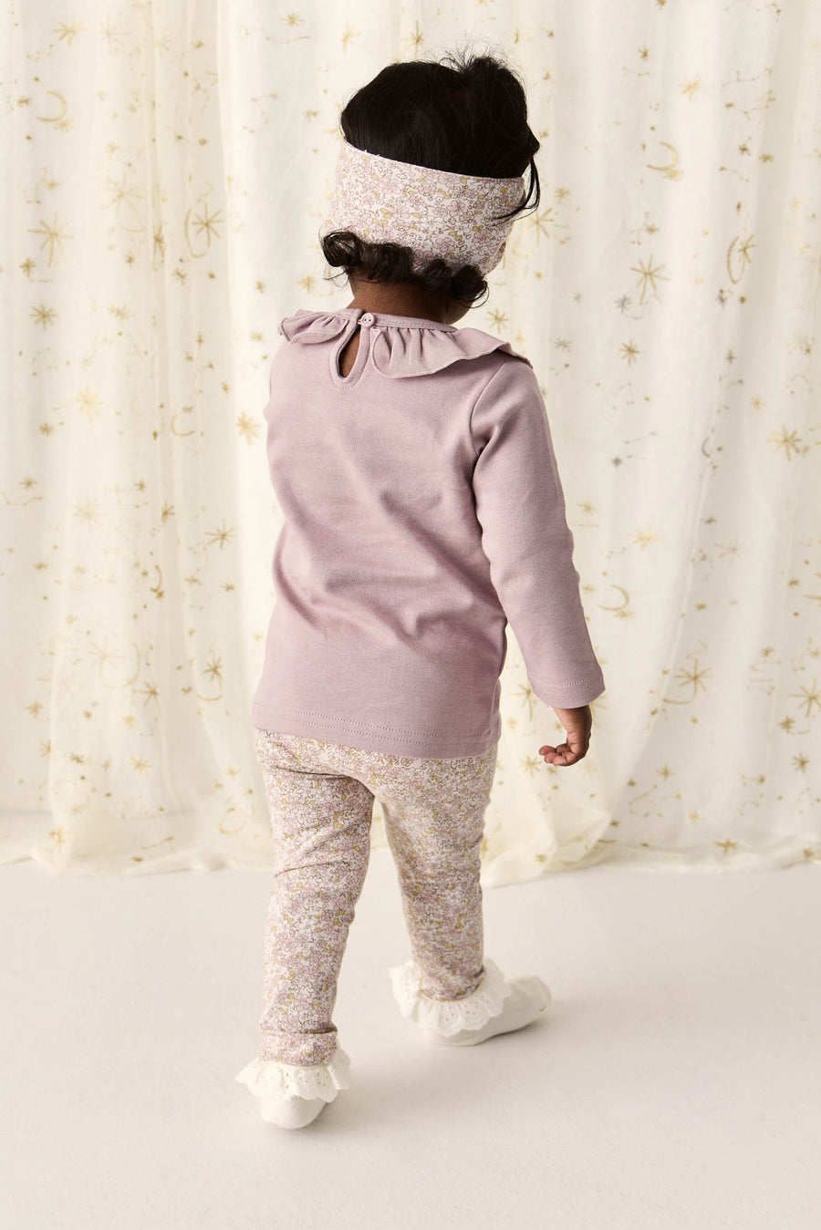 Organic Cotton Everyday Legging - Chloe Lilac Childrens Legging from Jamie Kay NZ