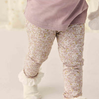 Organic Cotton Everyday Legging - Chloe Lilac Childrens Legging from Jamie Kay NZ