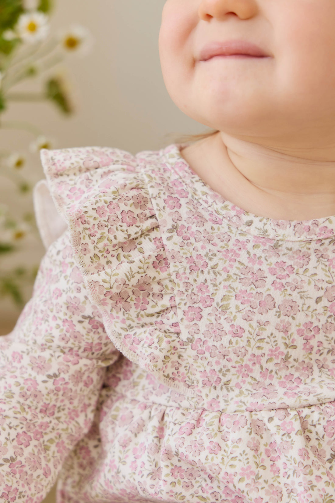 Organic Cotton Vivienne Playsuit - Tully Mauve Childrens Playsuit from Jamie Kay NZ
