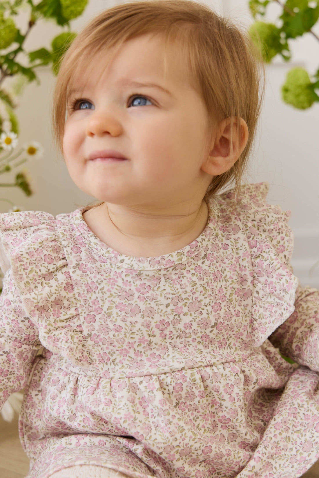 Organic Cotton Vivienne Playsuit - Tully Mauve Childrens Playsuit from Jamie Kay NZ