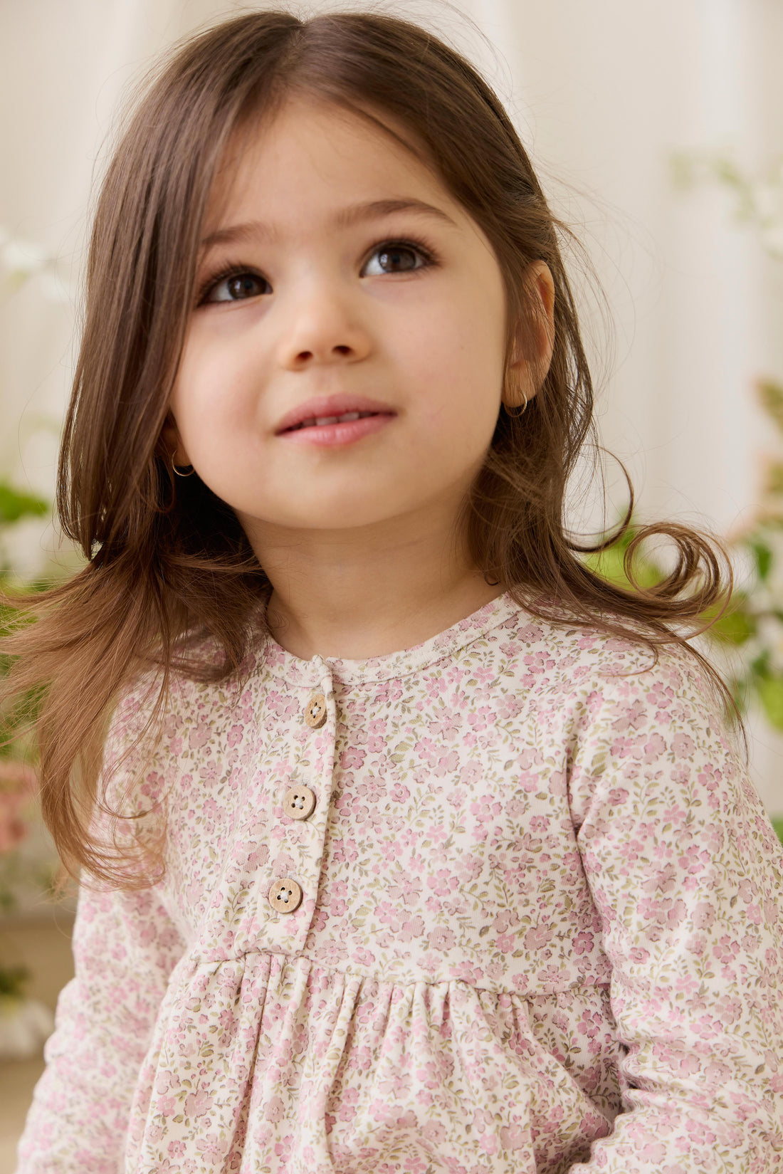 Organic Cotton Bridget Dress - Tully Mauve Childrens Dress from Jamie Kay NZ