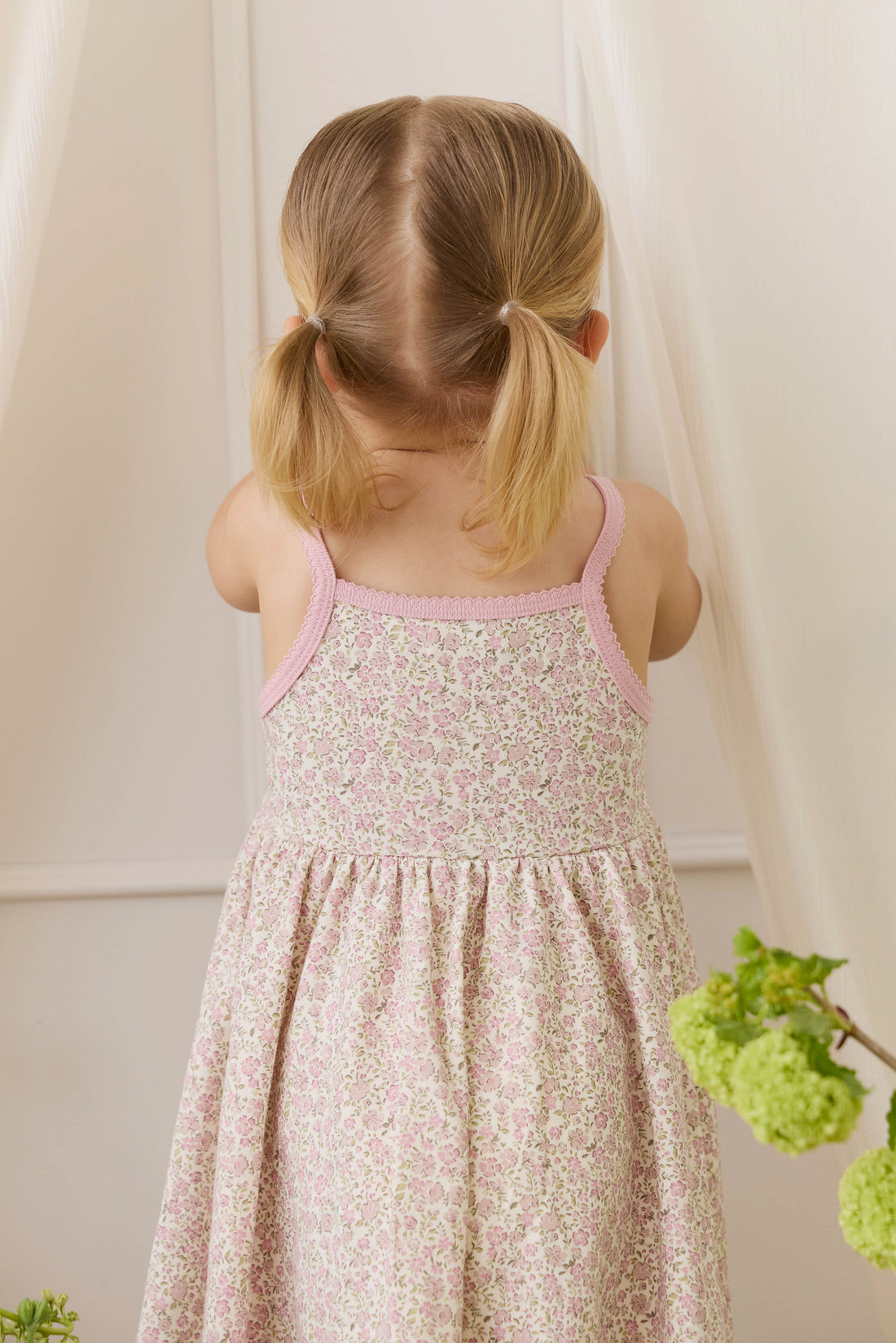 Organic Cotton Samantha Dress - Tully Mauve Childrens Dress from Jamie Kay NZ