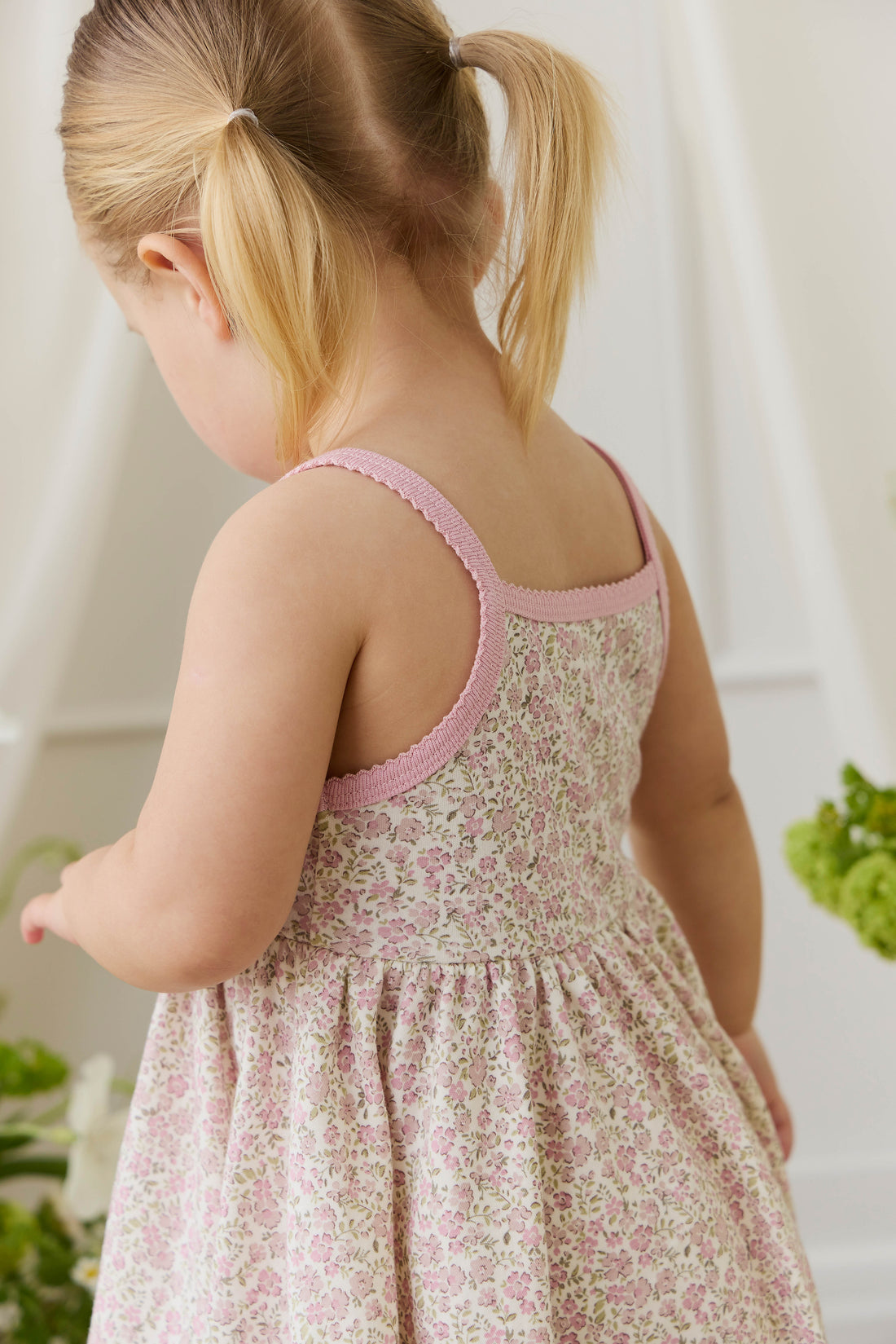 Organic Cotton Samantha Dress - Tully Mauve Childrens Dress from Jamie Kay NZ