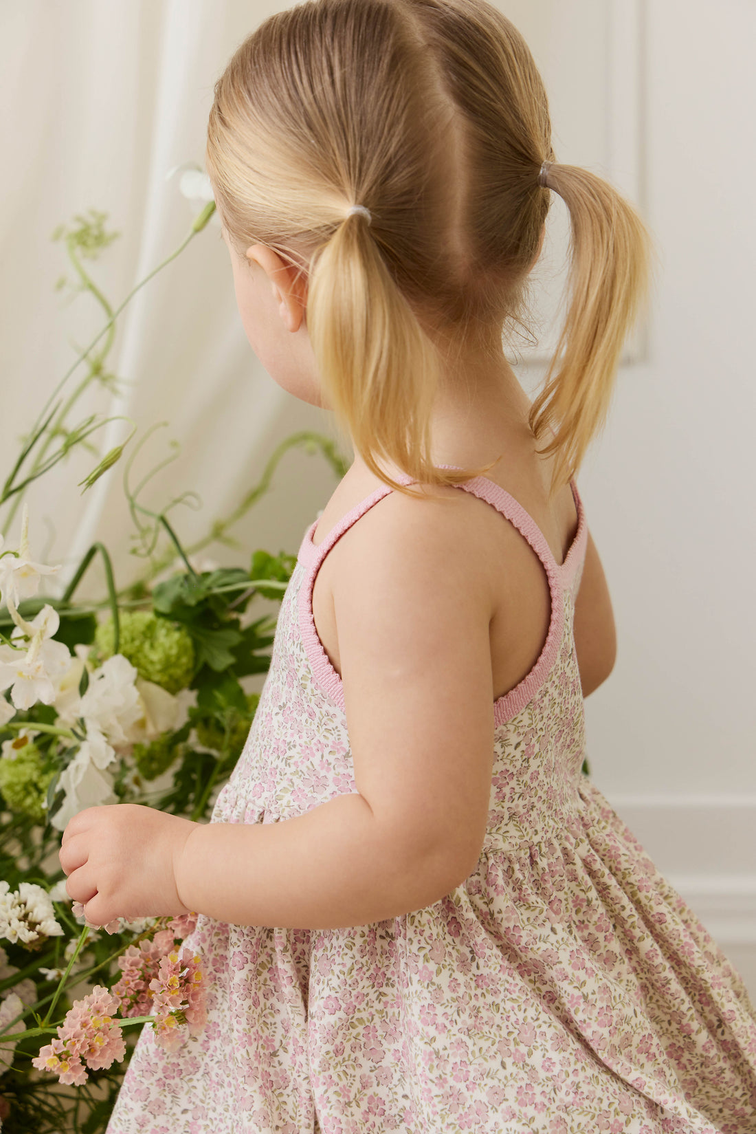 Organic Cotton Samantha Dress - Tully Mauve Childrens Dress from Jamie Kay NZ