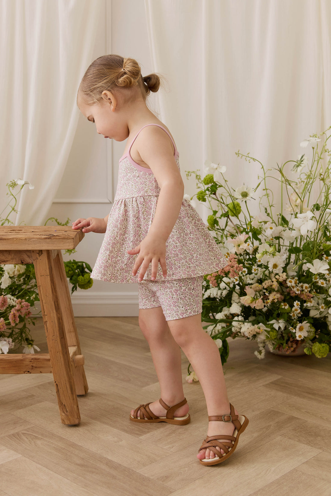 Organic Cotton Everyday Bike Short - Tully Mauve Childrens Shorts from Jamie Kay NZ