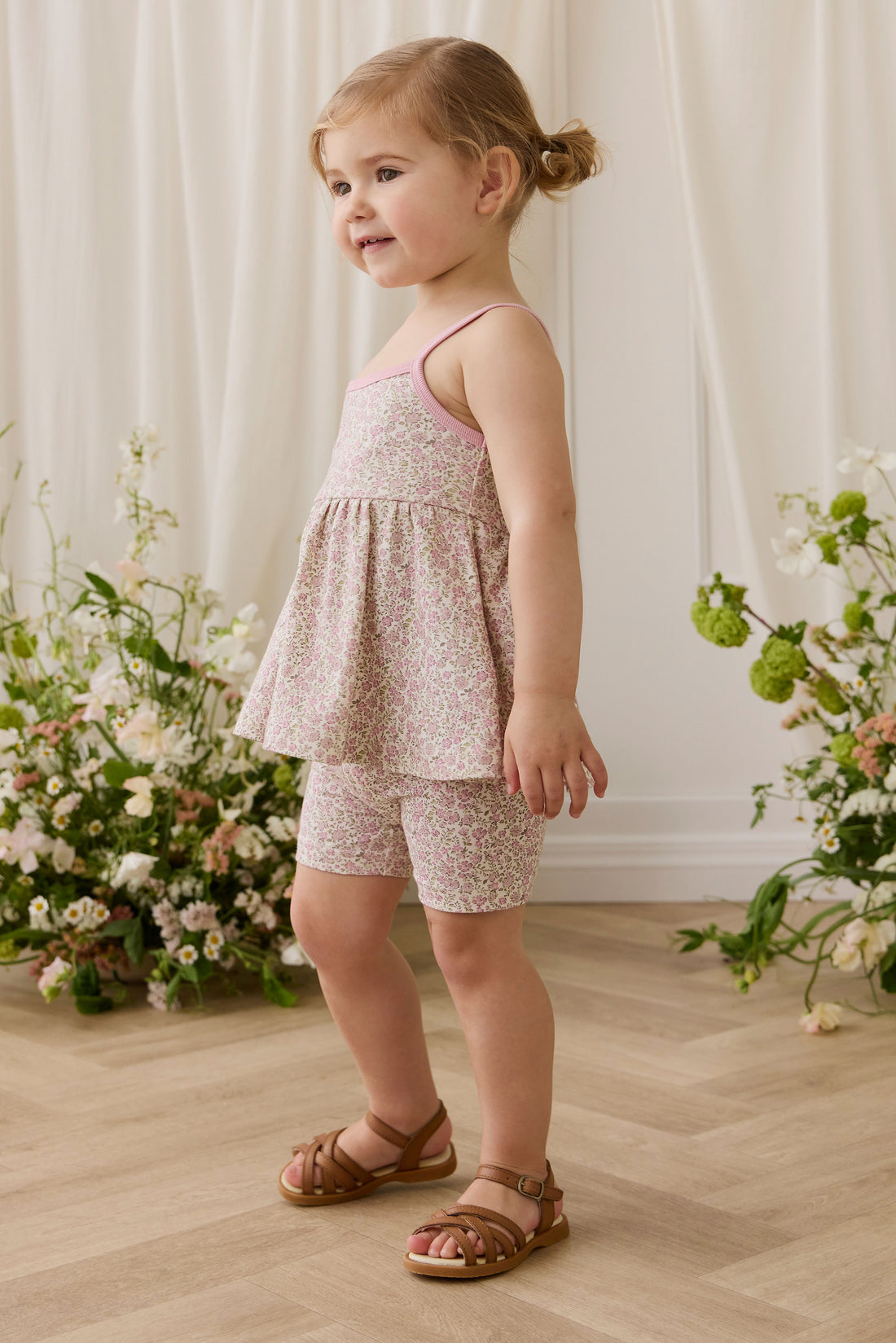 Organic Cotton Everyday Bike Short - Tully Mauve Childrens Shorts from Jamie Kay NZ