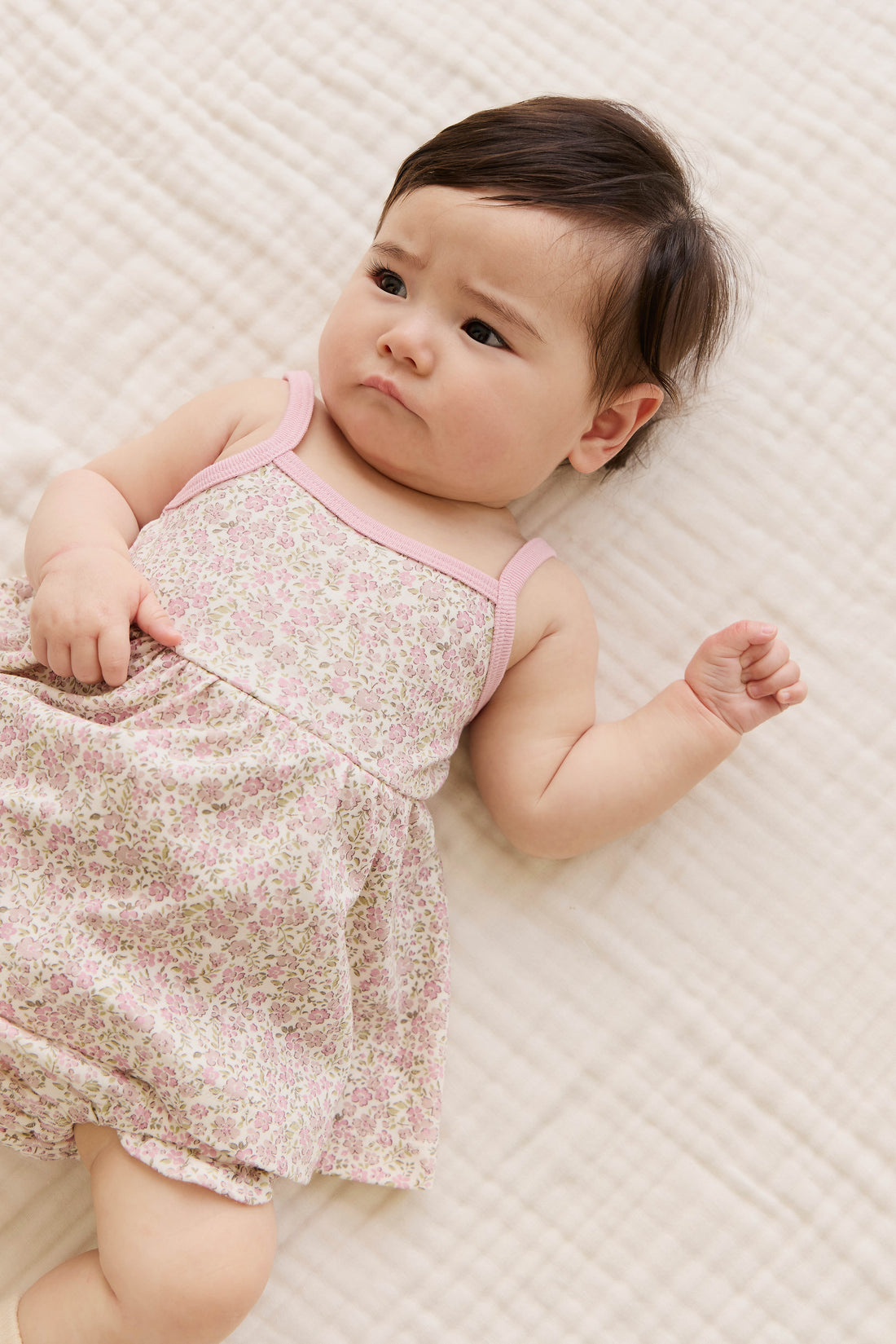 Organic Cotton Frill Bloomer - Tully Mauve Childrens Bloomer from Jamie Kay NZ